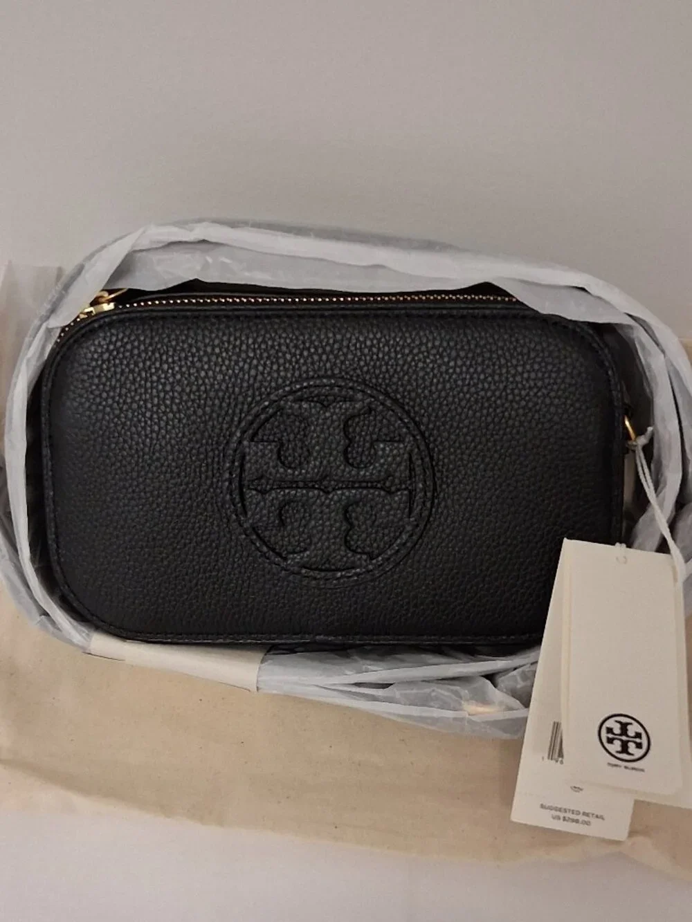 Tory Burch Miller Mini Crossbody Bag Black Style #158757